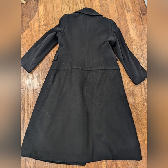 Wool & cashmere double breasted long black maxi coat by Planet London US16 Eu 44 - Picture 13 of 14